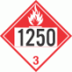 UN 1250 - Combustible Class 3 Placards