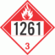 UN 1261 - Combustible Class 3 Placards