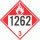 UN 1262 - Combustible Class 3 Placards