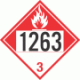 UN 1263 - Combustible Class 3 Placards