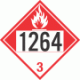 UN 1264 - Combustible Class 3 Placards