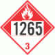 UN 1265 - Combustible Class 3 Placards