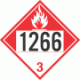 UN 1266 - Combustible Class 3 Placards