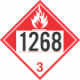 UN 1268 - Combustible Class 3 Placards