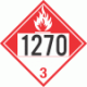 UN 1270 - Combustible Class 3 Placards