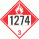 UN 1274 - Combustible Class 3 Placards