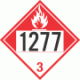 UN 1277 - Combustible Class 3 Placards