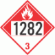 UN 1282 - Combustible Class 3 Placards