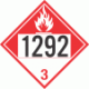 UN 1292 - Combustible Class 3 Placards