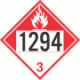 UN 1294 - Combustible Class 3 Placards