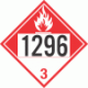 UN 1296 - Combustible Class 3 Placards