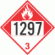 UN 1297 - Combustible Class 3 Placards