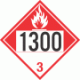 UN 1300 - Combustible Class 3 Placards