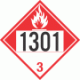 UN 1301 - Combustible Class 3 Placards