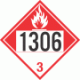 UN 1306 - Combustible Class 3 Placards