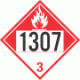 UN 1307 - Combustible Class 3 Placards