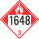 UN 1648 - Combustible Class 3 Placards