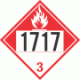 UN 1717 - Combustible Class 3 Placards