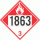 UN 1863 - Combustible Class 3 Placards