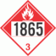 UN 1865 - Combustible Class 3 Placards