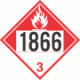 UN 1866 - Combustible Class 3 Placards