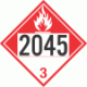 UN 2045 - Combustible Class 3 Placards