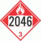 UN 2046 - Combustible Class 3 Placards