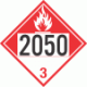 UN 2050 - Combustible Class 3 Placards