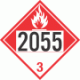 UN 2055 - Combustible Class 3 Placards