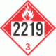 UN 2219 - Combustible Class 3 Placards