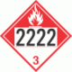 UN 2222 - Combustible Class 3 Placards