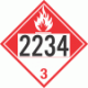 UN 2234 - Combustible Class 3 Placards