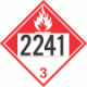 UN 2241 - Combustible Class 3 Placards