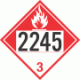 UN 2245 - Combustible Class 3 Placards