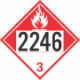 UN 2246 - Combustible Class 3 Placards