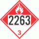 UN 2263 - Combustible Class 3 Placards