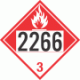 UN 2266 - Combustible Class 3 Placards