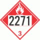 UN 2271 - Combustible Class 3 Placards