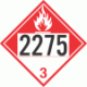 UN 2275 - Combustible Class 3 Placards