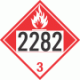 UN 2282 - Combustible Class 3 Placards