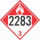 UN 2283 - Combustible Class 3 Placards