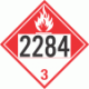 UN 2284 - Combustible Class 3 Placards