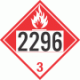 UN 2296 - Combustible Class 3 Placards