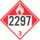 UN 2297 - Combustible Class 3 Placards