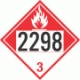 UN 2298 - Combustible Class 3 Placards