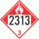 UN 2313 - Combustible Class 3 Placards