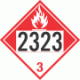 UN 2323 - Combustible Class 3 Placards