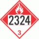 UN 2324 - Combustible Class 3 Placards