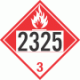 UN 2325 - Combustible Class 3 Placards