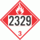 UN 2329 - Combustible Class 3 Placards